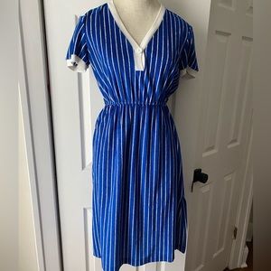 Blue terry cloth dress